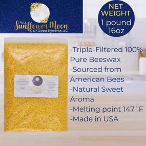 img 2 attached to 🐝 1lb of Pure & Natural Triple-Filtered Yellow Beeswax Pellets - Ideal for DIY and Cosmetic Grade. Perfect for Full Sunflower Moon Projects!