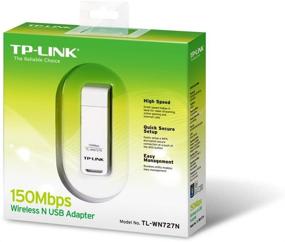 img 1 attached to 📶 TP-Link TL-WN727N Wireless N150 USB Adapter: 150Mbps Speed, WPS Button, Compatible with 802.11b/g/n, Strong Encryption (WEP, WPA/WPA2)