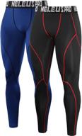 neleus running leggings athletic compression men's clothing and active logo