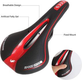 img 2 attached to 🚴 Ultimate Comfort Bike Seat: Universal Fit, Waterproof, Soft Padded Saddle for Men, Women, and Kids - Ideal for Mountain Bikes, Indoor Cycling, and Outdoor Exercise