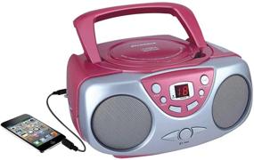 img 3 attached to 🎶 Enhance Your Music Experience with the Sylvania SRCD243 Portable CD Player and AM/FM Radio Boombox in Stunning Pink