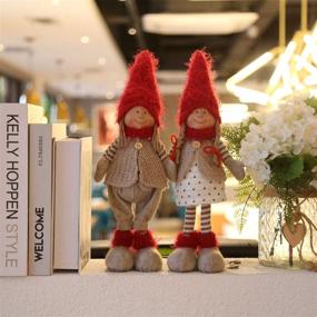 img 2 attached to 🎅 LARLIFE Swedish Handmade Christmas Gnome Figurines - Valentine's & Xmas Boys/Girls Decoration - Santa Claus