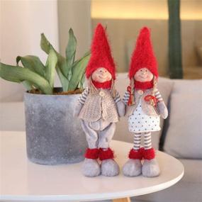 img 1 attached to 🎅 LARLIFE Swedish Handmade Christmas Gnome Figurines - Valentine's & Xmas Boys/Girls Decoration - Santa Claus