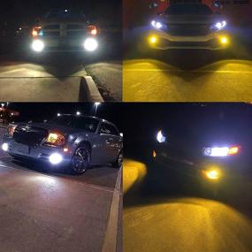 img 1 attached to 🚙 ALLA Lighting 10000Lms HB4 9006 LED лампы с двойной цветовой освещенностью: очень яркий белый цвет 6000K / желтый цвет 3000K для внедорожья