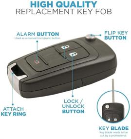 img 2 attached to 🔑 Keyless2Go OHT01060512 Keyless Remote Replacement - 3 Button Flip Car Key Fob (2 Pack)