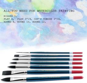 10Pcs Paint Brushes Set Nylon Hair Artist Canvas Synthetic for Watercolor,  Acrylics, Ink, Gouache, Oil, Tempera