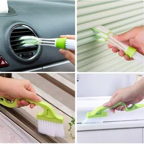 img 1 attached to 🪟 MANGZ 8Pcs Magic Window Cleaning Brush Set - Ultimate Tool for Spotless Window Surfaces and Tricky Spaces