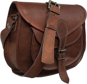 img 2 attached to 👜 Genuine Leather Women's Shoulder Crossbody Satchel Handbags & Wallets in Satchel Style