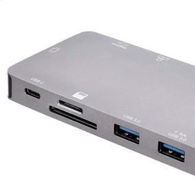 img 2 attached to ➡️ Amazon Basics Aluminum Type-C Docking Station - HDMI, VGA, Ethernet, USB, SD/TF Card Reader, and Type-C Charging Port (Gray)