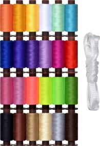 img 4 attached to 🧵 Sewing Thread Kit - 24 Vibrant Colors - 9600 Yards of Top-Quality Sewing Thread