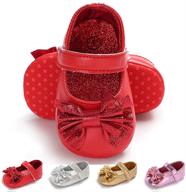 👶 lafegen baby girls mary jane flats with bowknot non-slip soft sole pu leather newborn infant toddler first walker crib dress shoes logo