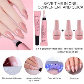 img 3 attached to Imtiti 6pcs Gel Nail Polish Set - Base and Top Coat Free, Quick Cure 3-in-1 Formula Soak Off UV LED Nail Varnish - Essential Nail Art Tools (10 ml) - Includes Gifts Box for Women and Girls