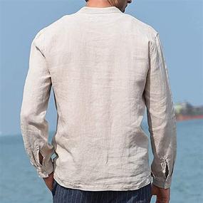 img 2 attached to Stylish Lightweight Cotton Men's Clothing Shirts by Rela Bota