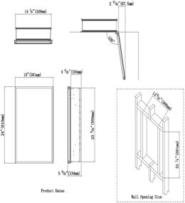 img 1 attached to 🚽 Stylish Fundin Aluminum Bathroom Medicine Cabinet: Double Sided Mirror Door, 15x24 Inch, Recess/Surface Mount