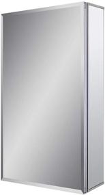 img 3 attached to 🚽 Stylish Fundin Aluminum Bathroom Medicine Cabinet: Double Sided Mirror Door, 15x24 Inch, Recess/Surface Mount