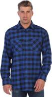 👔 stylish and comfortable: gioberti checkered brushed flannel contrast men's shirts logo