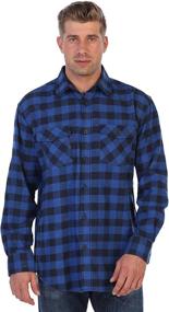 img 3 attached to 👔 Stylish and Comfortable: Gioberti Checkered Brushed Flannel Contrast Men's Shirts