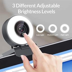 img 3 attached to Angetube HD Webcam with Adjustable Ring Light and Mic | Advanced Autofocus AF Web Camera for Google Meet, Xbox, Facebook, YouTube Streaming