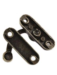 img 2 attached to 🔒 uxcell Antique Brass Jewelry Box Hasp Hook Lock Latch - Pack of 2