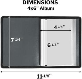 img 2 attached to 📷 Книга для фотографий Dunwell размером 4x6 - (Темное серебро, 2 штуки), 24 страницы вмещает 48 изображений, папка-портфолио для художественных работ, универсальная книга для почтовых открыток или хранения фотографий, фотоальбом для фотографий размером 4 х 6 дюймов.