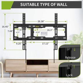 img 1 attached to AM alphamount Tilting TV Wall Mount Bracket: Universal Ultra Slim TV Mount for 32-70 Inch Flat 📺 Screen/Curved TVs – Fits 16-24 Inch Wood Studs – Supports up to 132lbs – Max VESA 600x400mm APLT1