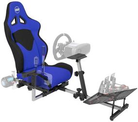 img 4 attached to 🎮 OpenWheeler GEN3 Racing Wheel Stand Cockpit Blue on Black for Logitech G923/G29/G920, Thrustmaster, Fanatec Wheels | Xbox One, PS4, PC Compatible