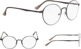 img 2 attached to 👓 Stylish 4-Pack Round Reading Glasses for Women - Retro Readers