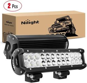 img 4 attached to 🔦 Nilight LED Light Bar Set - 2 Pack, 12 Inch, 72W, Spot Flood Combo, Off Road Lights, Driving Lights, Fog Lights, Jeep Lights, LED Work Light, 2 Years Warranty (60003C-B)