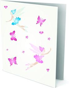 img 2 attached to 🧚 Mix Media Layering Classic Fairy Designs Stencil for Painting Template - 8.5 x 8.5 inch (L) Fairies Stencil