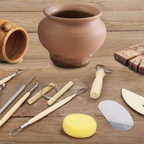 img 2 attached to Enhance Your Pottery Craftsmanship with ZYNERY's 18 Piece Pottery Tool Set: The Ultimate Essential Wooden Sculpting and Clay Cleaning Kit