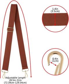 img 1 attached to Adjustable Wide Shoulder Purse Strap Replacement - Canvas Bag Crossbody Handbag Belt