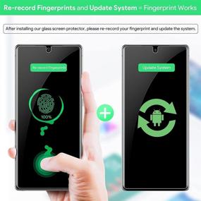 img 3 attached to 🔍 Прозрачный 4-пак LϟK Защитное стекло и линза для камеры для Samsung Galaxy Note 20 - Поддержка ультразвукового отпечатка пальца