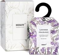 🌸 luxurious hekoy lavender closet deodorizer: 12-pack scented sachets for drawers & closets, 4 fresh fragrances for home ambiance логотип