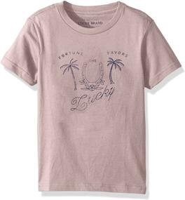 img 1 attached to Одежда Lucky Brand для мальчиков с абрикосовым графическим принтом для малышей