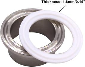 img 1 attached to 🔧 Durable Teflon Tri Clamp Gasket Ring for Hydraulics, Pneumatics & Plumbing - Premium Hydraulic Equipment