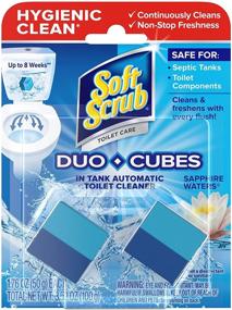 img 4 attached to Soft Scrub Sapphire Waters Duo-Cubes In-Tank Toilet Cleaner