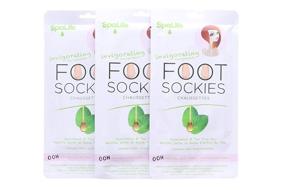 img 4 attached to 🍃 SpaLife Foot Sockies - Refreshing Spearmint & Tea Tree Oil (3 Count)