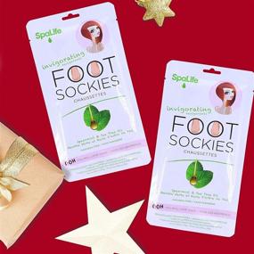 img 3 attached to 🍃 SpaLife Foot Sockies - Refreshing Spearmint & Tea Tree Oil (3 Count)