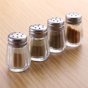 img 1 attached to 🧂 30-Piece Set of Mini Clear Salt and Pepper Shakers - 0.5 Oz Spice Shaker Glass Kitchenware for Home, Wedding, Car Camping, RV, Beach Vacation by TOPZEA