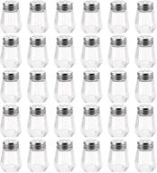 🧂 30-piece set of mini clear salt and pepper shakers - 0.5 oz spice shaker glass kitchenware for home, wedding, car camping, rv, beach vacation by topzea logo