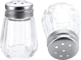 img 2 attached to 🧂 30-Piece Set of Mini Clear Salt and Pepper Shakers - 0.5 Oz Spice Shaker Glass Kitchenware for Home, Wedding, Car Camping, RV, Beach Vacation by TOPZEA