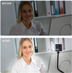 img 2 attached to 🔆 Улучшите освещение Zoom с Sutefoto Video Conferencing Light для совещаний в Zoom, освещением для конференц-звонков на ноутбуке для удаленной работы (мини биколорный свет+крепление на стол).