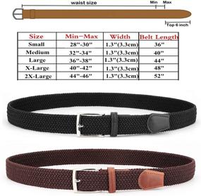 img 1 attached to Men's Elastic Woven Canvas Belts - Stylish Accessories for every occasion