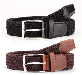 img 3 attached to Men's Elastic Woven Canvas Belts - Stylish Accessories for every occasion