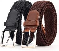 men's elastic woven canvas belts - stylish accessories for every occasion logo