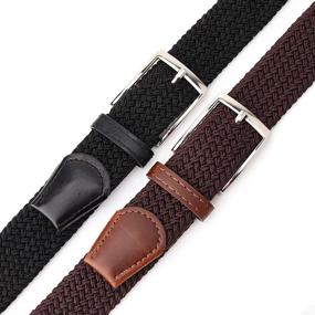 img 2 attached to Men's Elastic Woven Canvas Belts - Stylish Accessories for every occasion