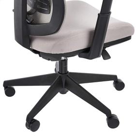 img 1 attached to 🪑 Gray Ergonomic High-Back Reclining Mesh Office Chair with Adjustable Lumbar Support (Fabric Seat) - Amazon Basics