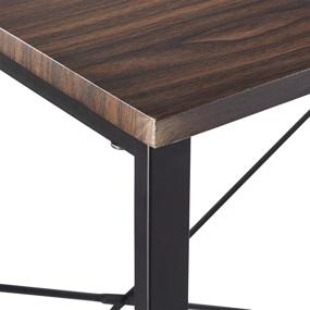 img 1 attached to 🖥️ Espresso Computer Desk with Shelves - Amazon Basics Classic Home Office - 29.5 x 19.6 x 35.5 Inches