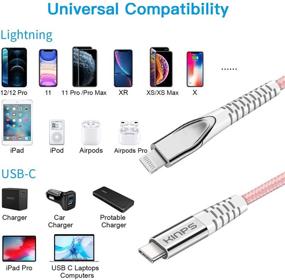 img 3 attached to Перевод на русский: Кабель быстрой зарядки KINPS MFI Certified (3Ft/1M) USB C To Lightning совместим с iPhone 12/11/11Pro/11 Pro Max/XS MAX/X/XR, аксессуары и принадлежности.