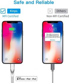 img 2 attached to Перевод на русский: Кабель быстрой зарядки KINPS MFI Certified (3Ft/1M) USB C To Lightning совместим с iPhone 12/11/11Pro/11 Pro Max/XS MAX/X/XR, аксессуары и принадлежности.